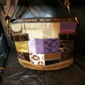 Limited edition coach winter patchwork bag